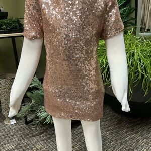 Sequin Kids Formal Dress - Rose Gold